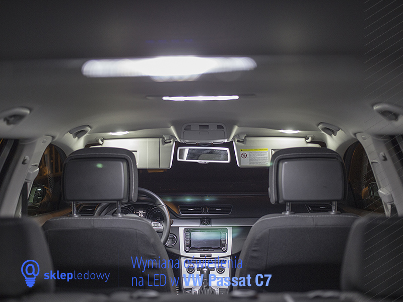 volkswagen passat b7 oświetlenie led wnętrza